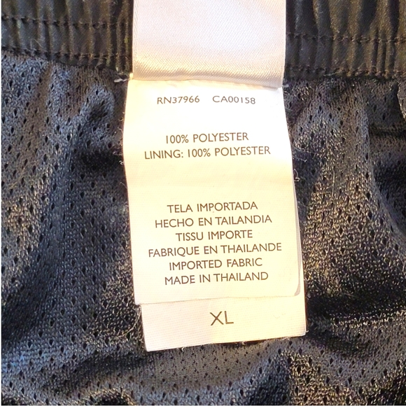 Nike Silver Tag Spell Out Vintage Y2K Black Swim Trunks with Pockets Men's XL - Picture 9 of 11